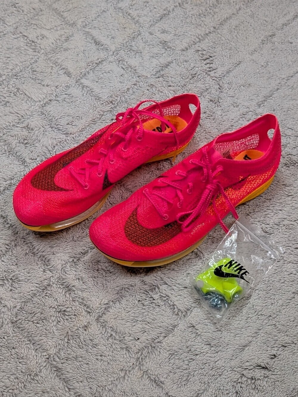 Nike Air Zoom Victory Pink Orange Track Field Distance Spikes Men 12 CD4385-600